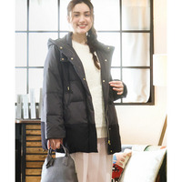 25年冬新作【大きいサイズ】異素材ショートダウンジャケット