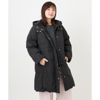 25年冬新作【大きいサイズ】フードロングダウンコート