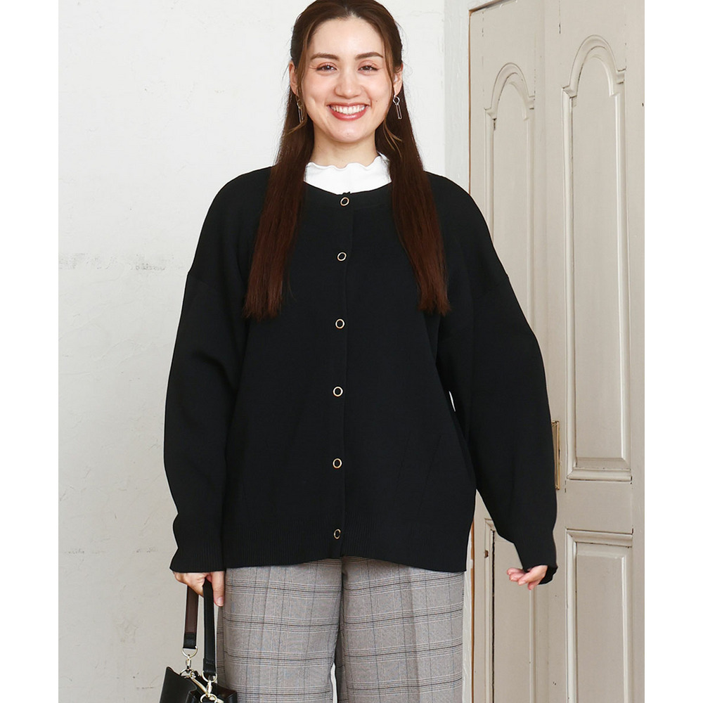 25年冬新作【大きいサイズ】2WAYカーディガン1