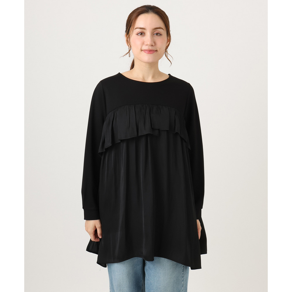 25年冬新作【大きいサイズ】サテンドッキングチュニック14