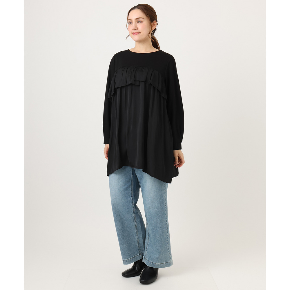 25年冬新作【大きいサイズ】サテンドッキングチュニック15