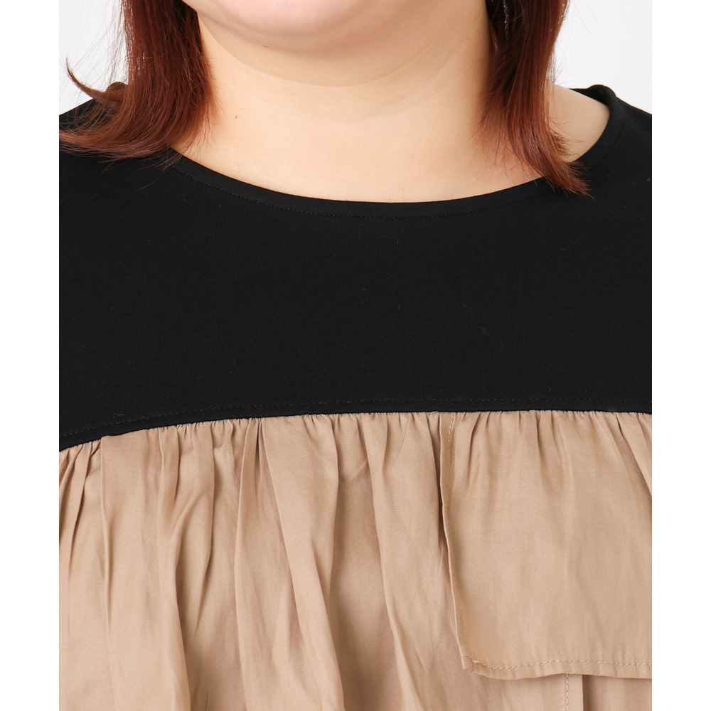 25年冬新作【大きいサイズ】サテンドッキングチュニック9