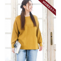 25年冬新作【大きいサイズ】サイドスリットカラーニット