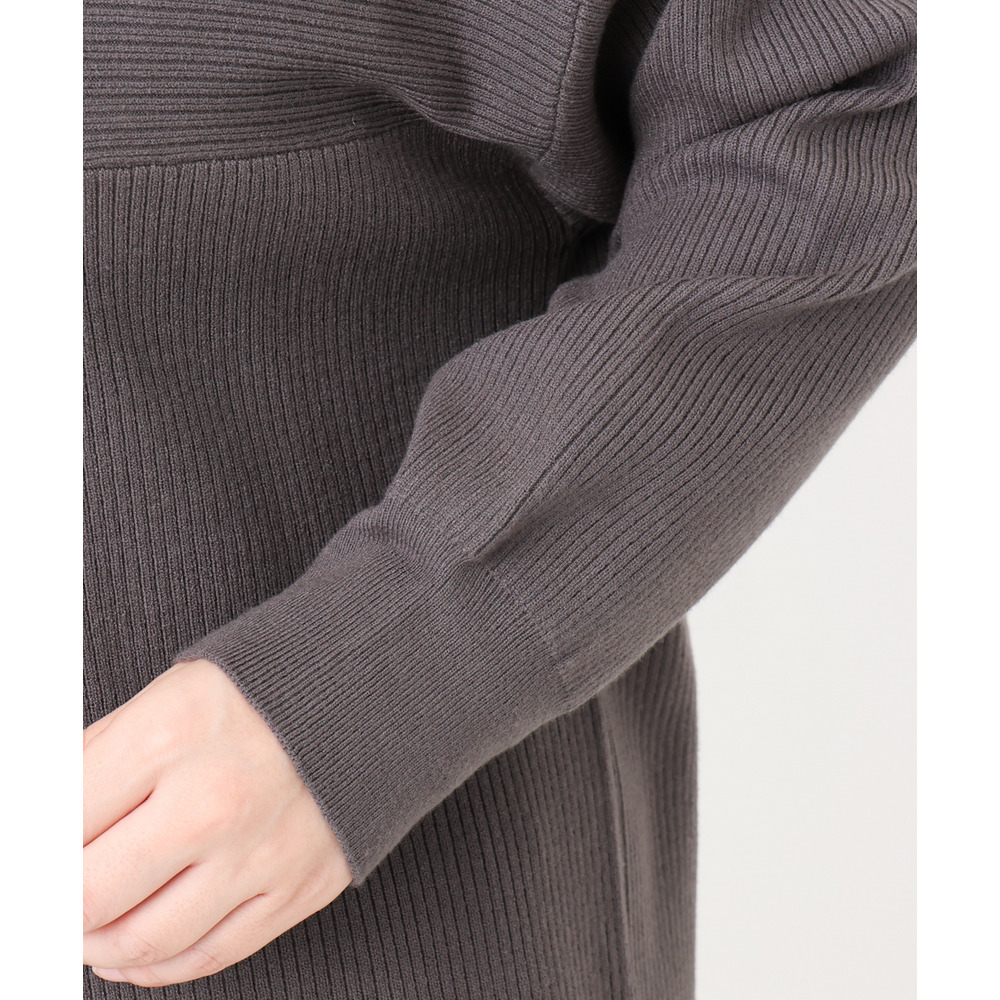 25年冬新作【大きいサイズ】サイドスリットカラーニット18