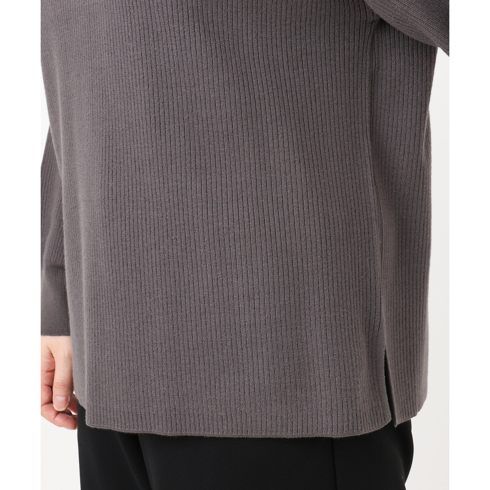 25年冬新作【大きいサイズ】サイドスリットカラーニット19