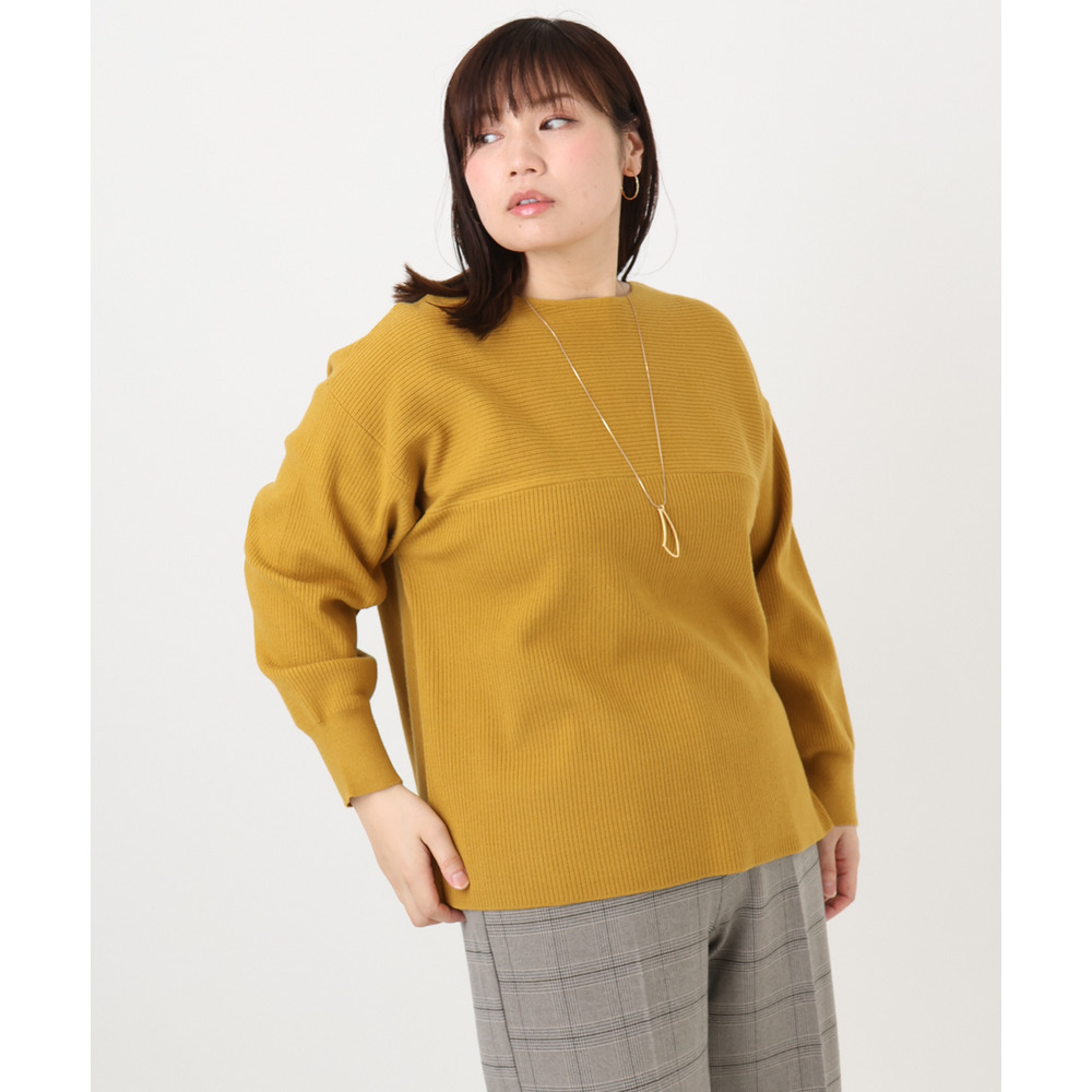 25年冬新作【大きいサイズ】サイドスリットカラーニット6