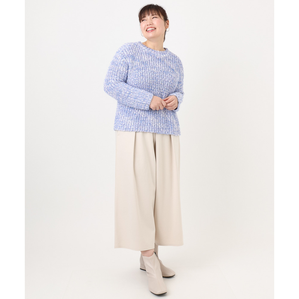 25年冬新作【大きいサイズ】ミックスカラーラメニット13