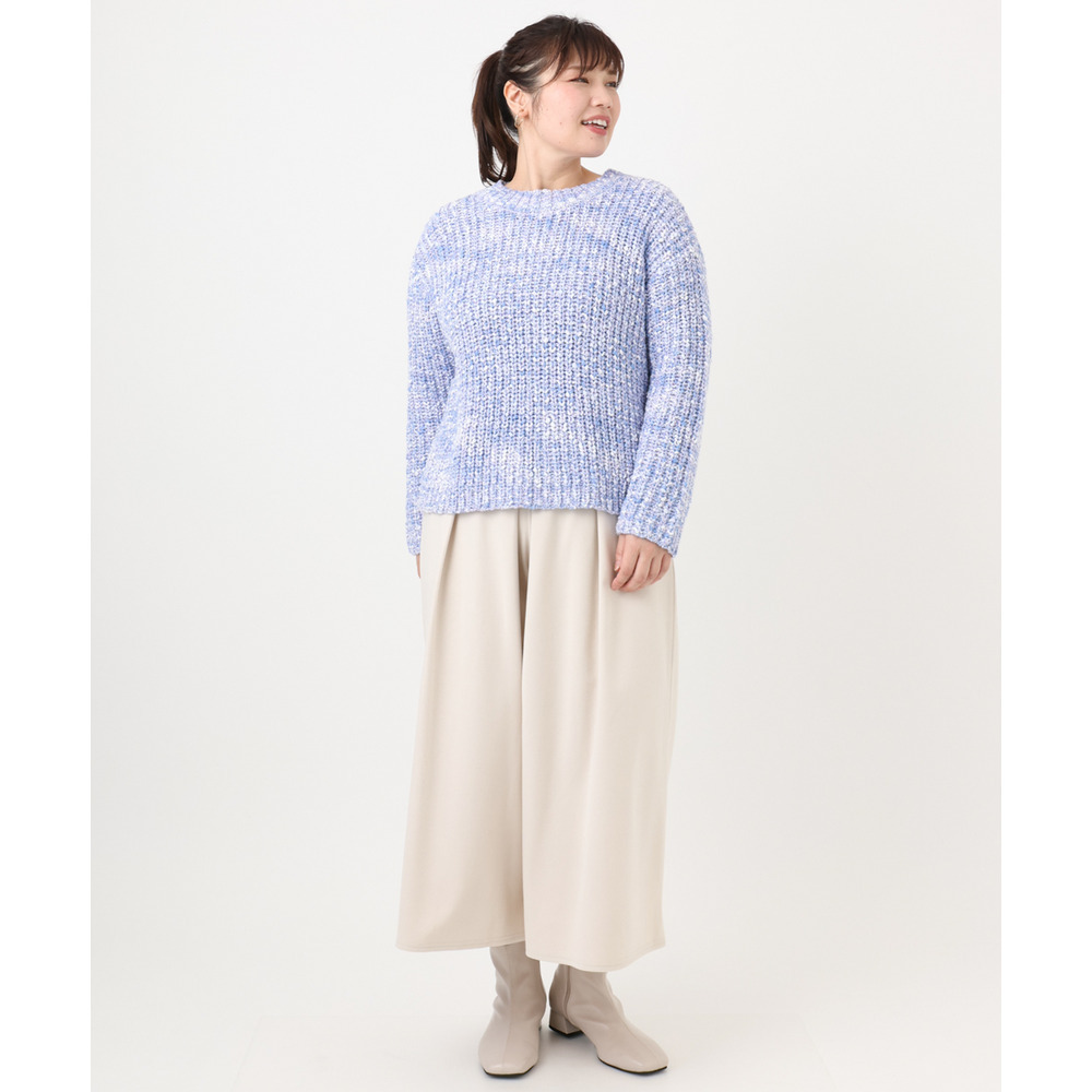 25年冬新作【大きいサイズ】ミックスカラーラメニット14