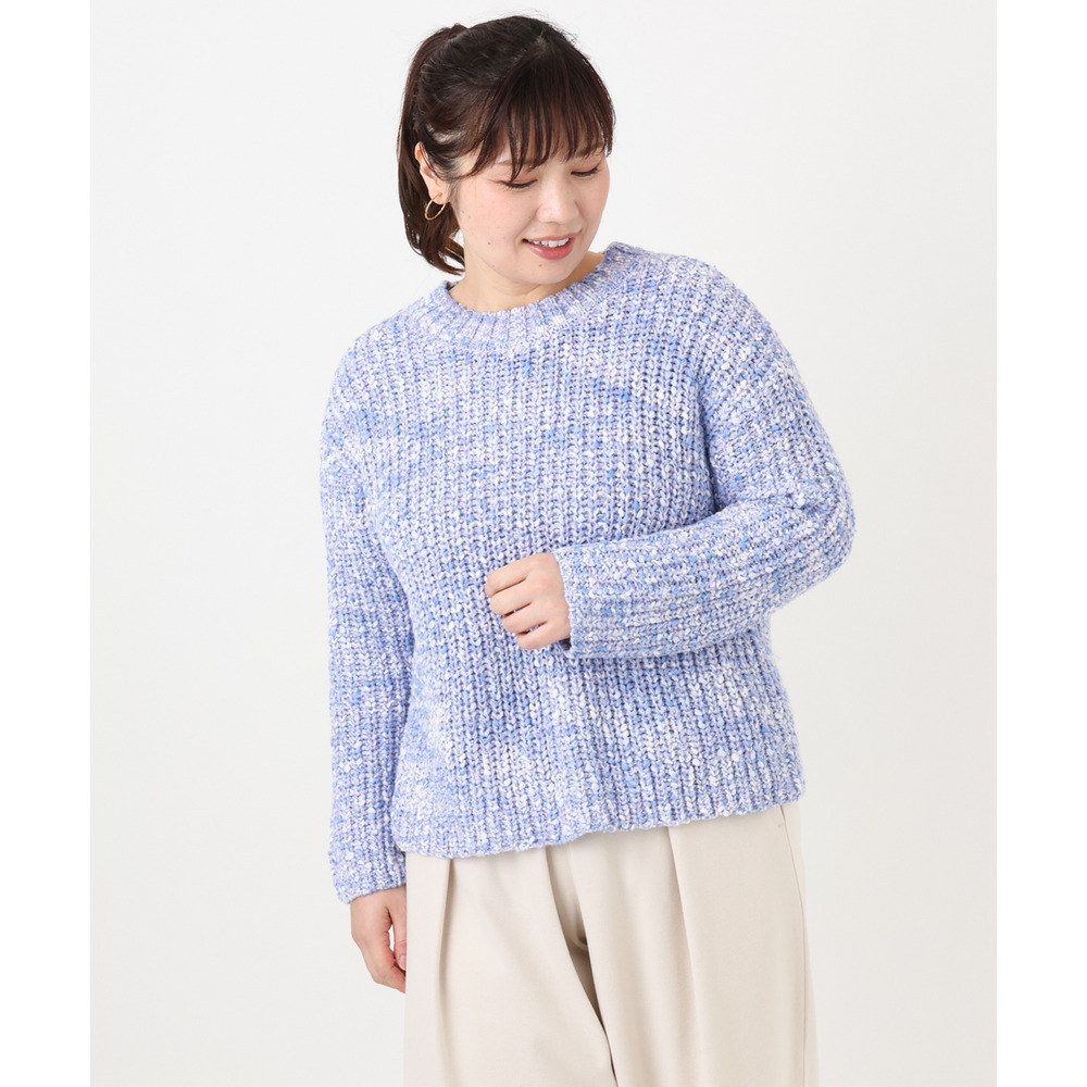 25年冬新作【大きいサイズ】ミックスカラーラメニット5