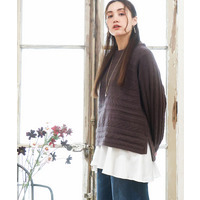 25年冬新作【大きいサイズ】ケーブルニット