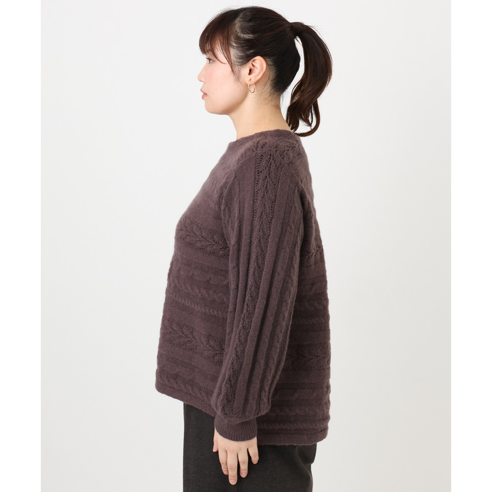 25年冬新作【大きいサイズ】ケーブルニット11