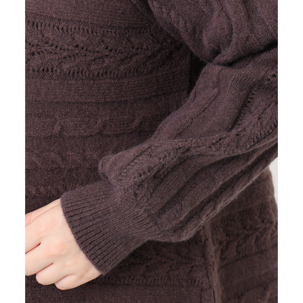 25年冬新作【大きいサイズ】ケーブルニット14