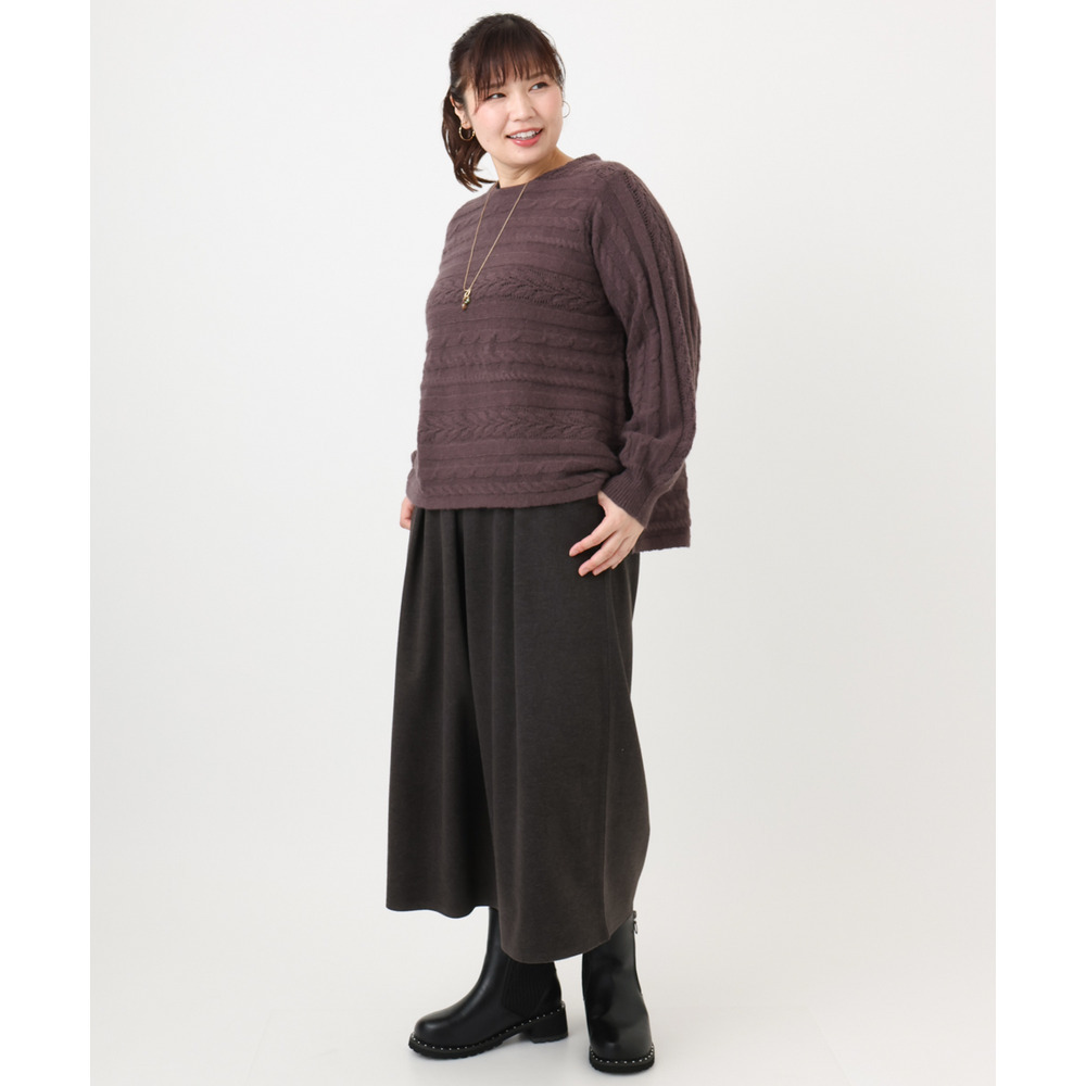 25年冬新作【大きいサイズ】ケーブルニット21