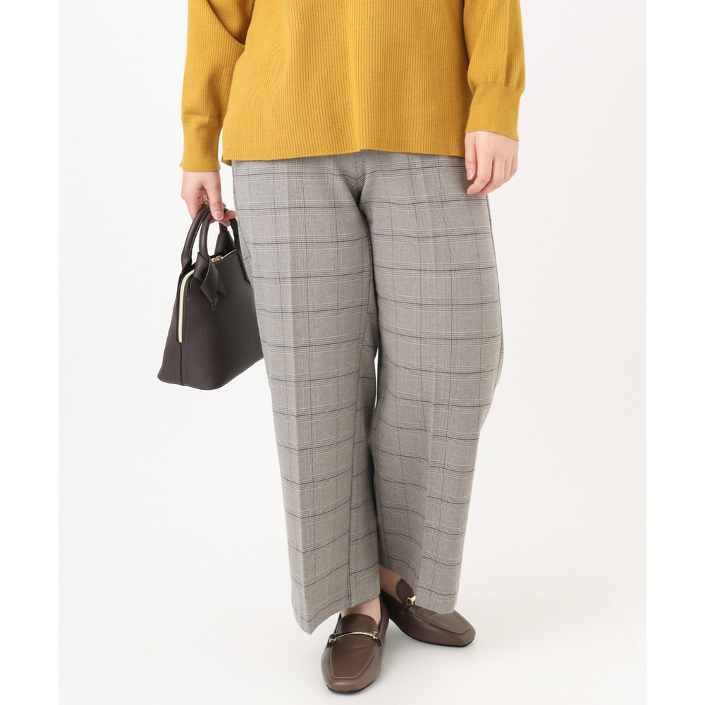 25年冬新作【大きいサイズ】ロイヤルヒート裏起毛ワイドパンツ10