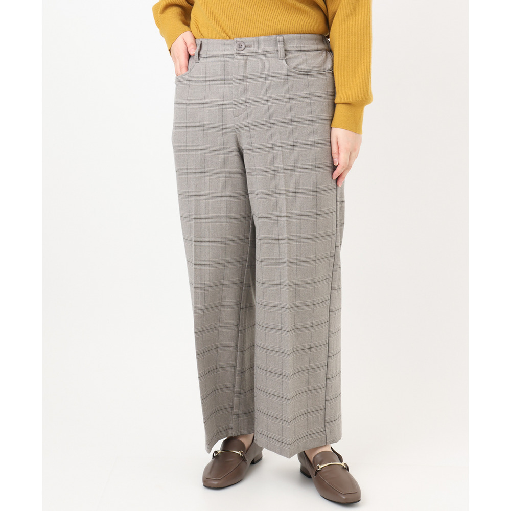 25年冬新作【大きいサイズ】ロイヤルヒート裏起毛ワイドパンツ11