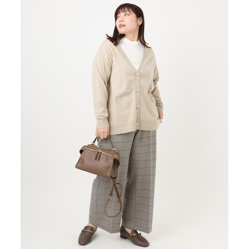 25年冬新作【大きいサイズ】ロイヤルヒート裏起毛ワイドパンツ15