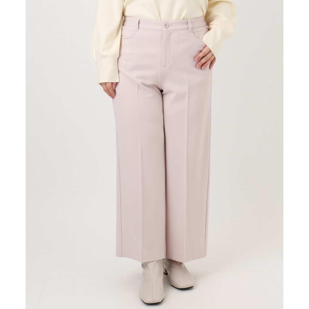 25年冬新作【大きいサイズ】ロイヤルヒート裏起毛ワイドパンツ2