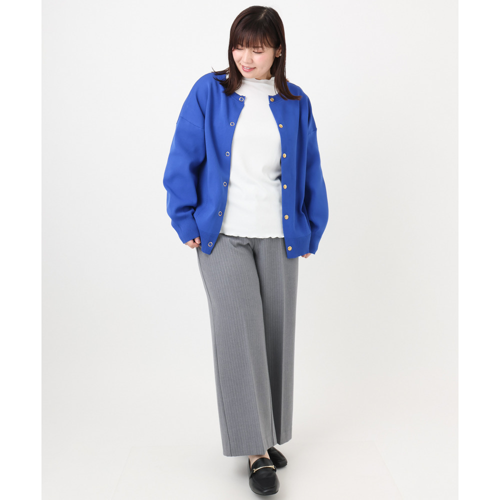 25年冬新作【大きいサイズ】ロイヤルヒート裏起毛ワイドパンツ27