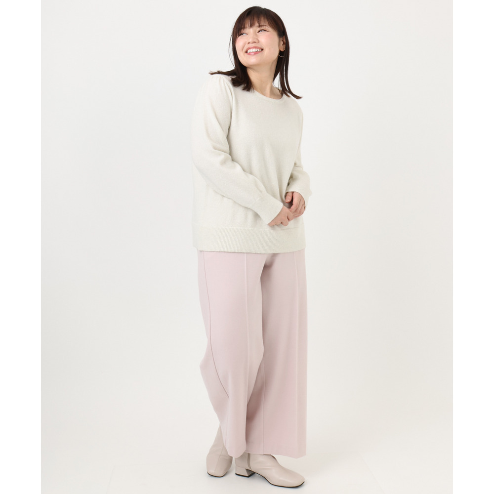 25年冬新作【大きいサイズ】ロイヤルヒート裏起毛ワイドパンツ3