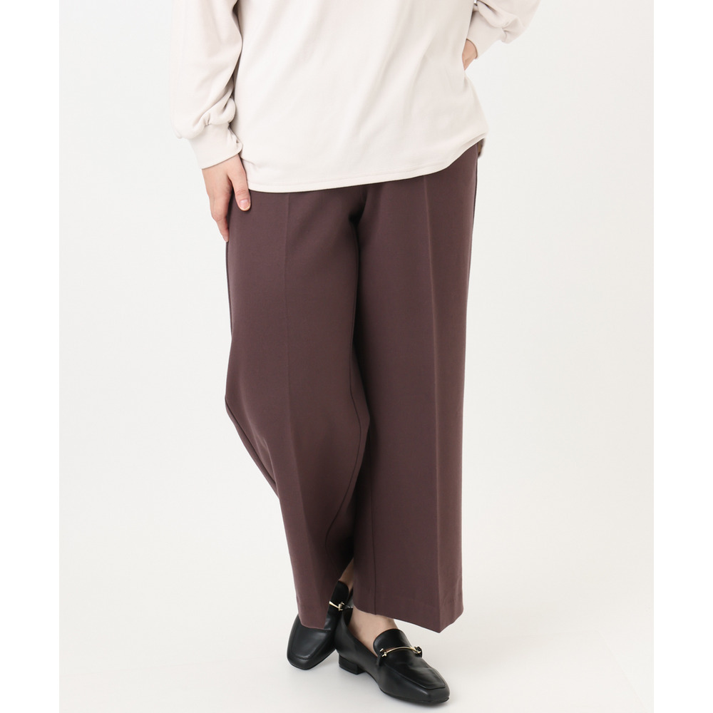 25年冬新作【大きいサイズ】ロイヤルヒート裏起毛ワイドパンツ6