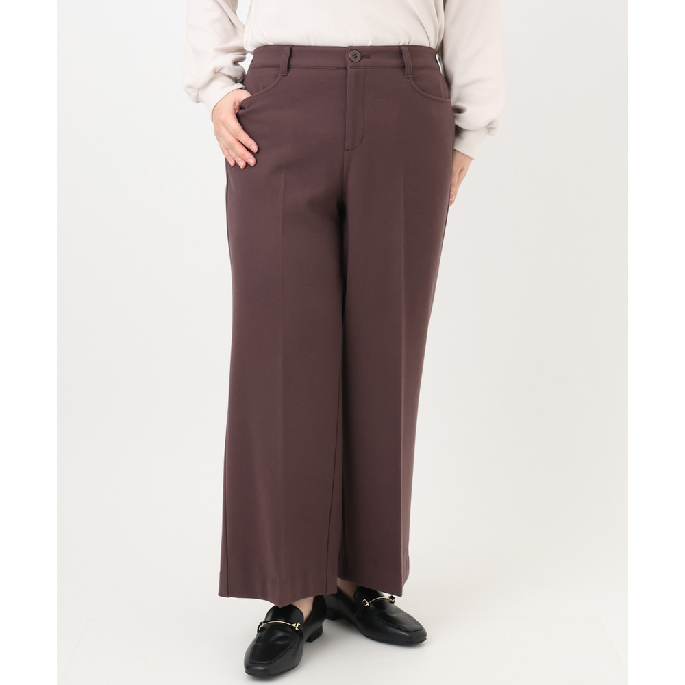 25年冬新作【大きいサイズ】ロイヤルヒート裏起毛ワイドパンツ7