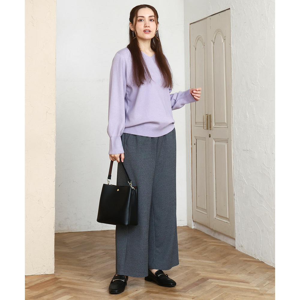 25年冬新作【大きいサイズ】イージーワイドパンツ1