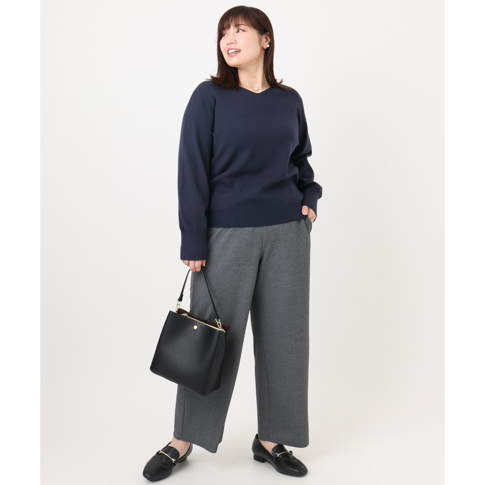 25年冬新作【大きいサイズ】イージーワイドパンツ15