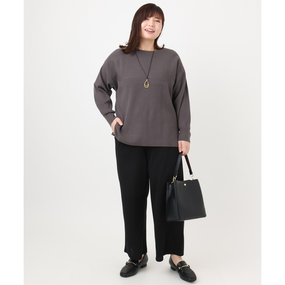 25年冬新作【大きいサイズ】イージーワイドパンツ20