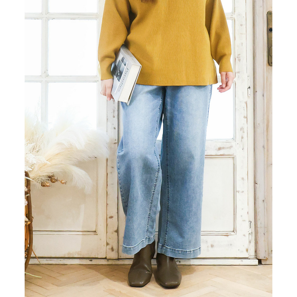 25年冬新作【大きいサイズ】ストレートデニムパンツ1
