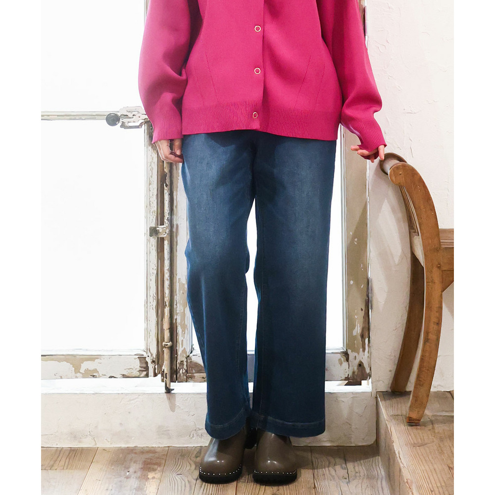25年冬新作【大きいサイズ】ストレートデニムパンツ1