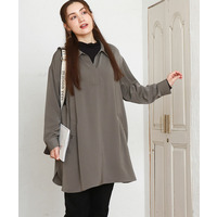 25年冬新作【大きいサイズ】シャツチュニック