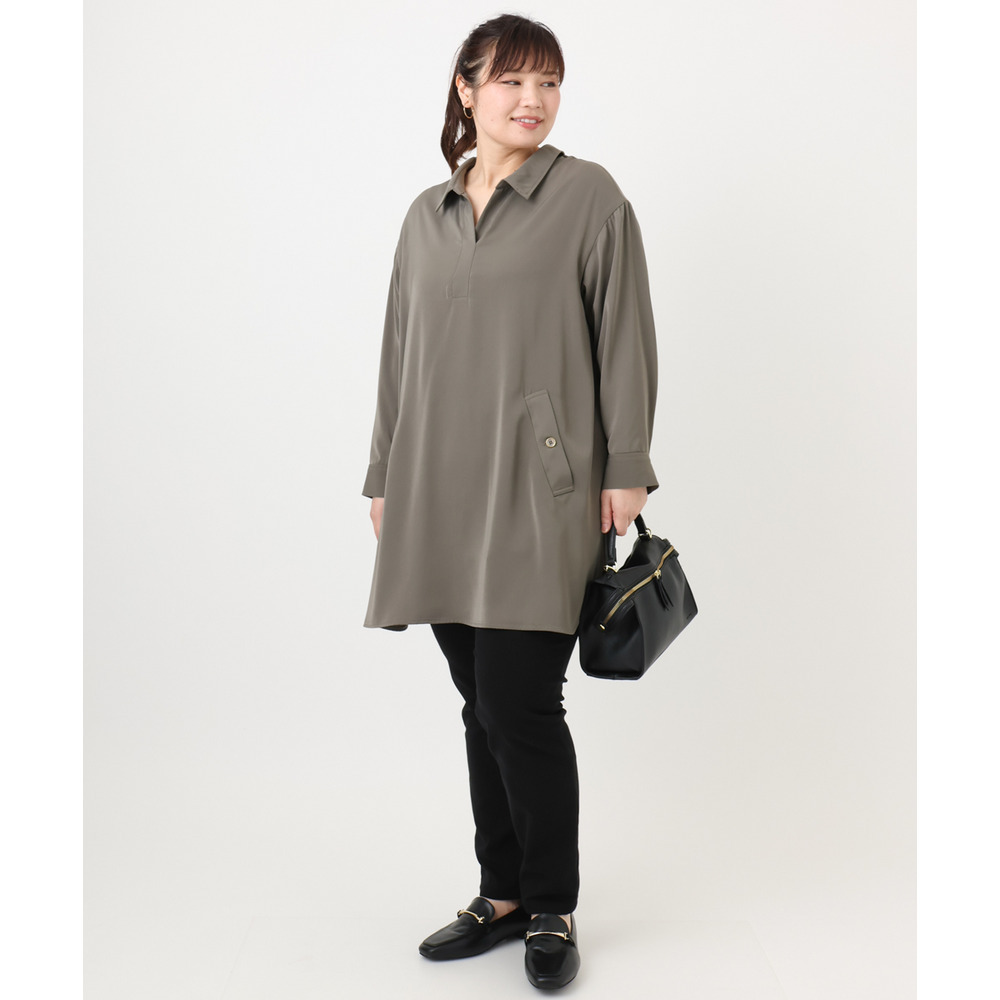 25年冬新作【大きいサイズ】シャツチュニック18