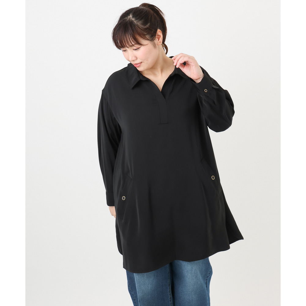 25年冬新作【大きいサイズ】シャツチュニック20