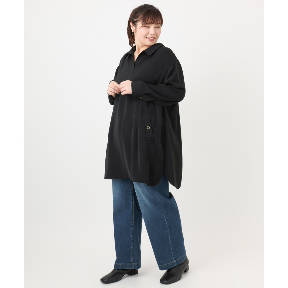 25年冬新作【大きいサイズ】シャツチュニック22