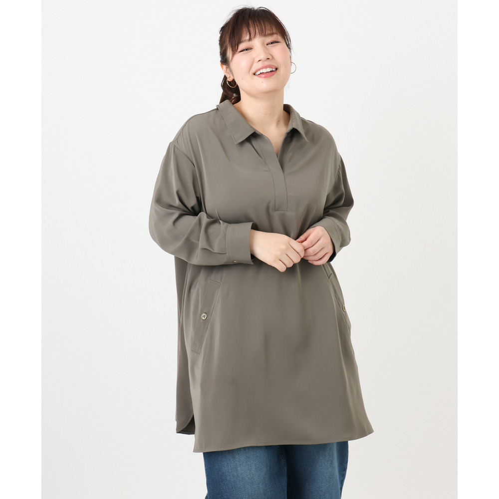 25年冬新作【大きいサイズ】シャツチュニック5