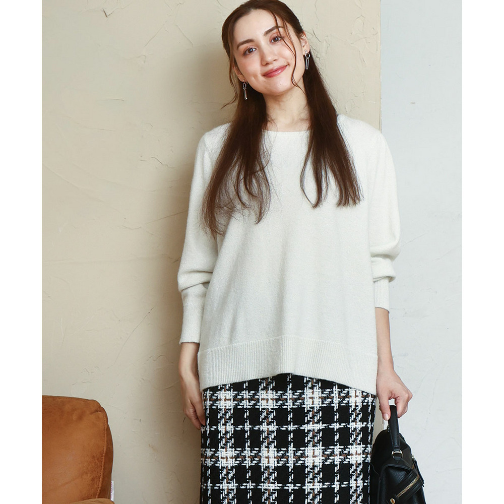 25年冬新作【大きいサイズ/a.v.v×eur3】ラメスパンコールニット1