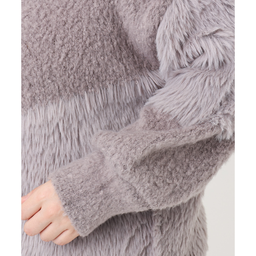 25年冬新作【大きいサイズ/a.v.v×eur3】ブークレーシャギーニット12