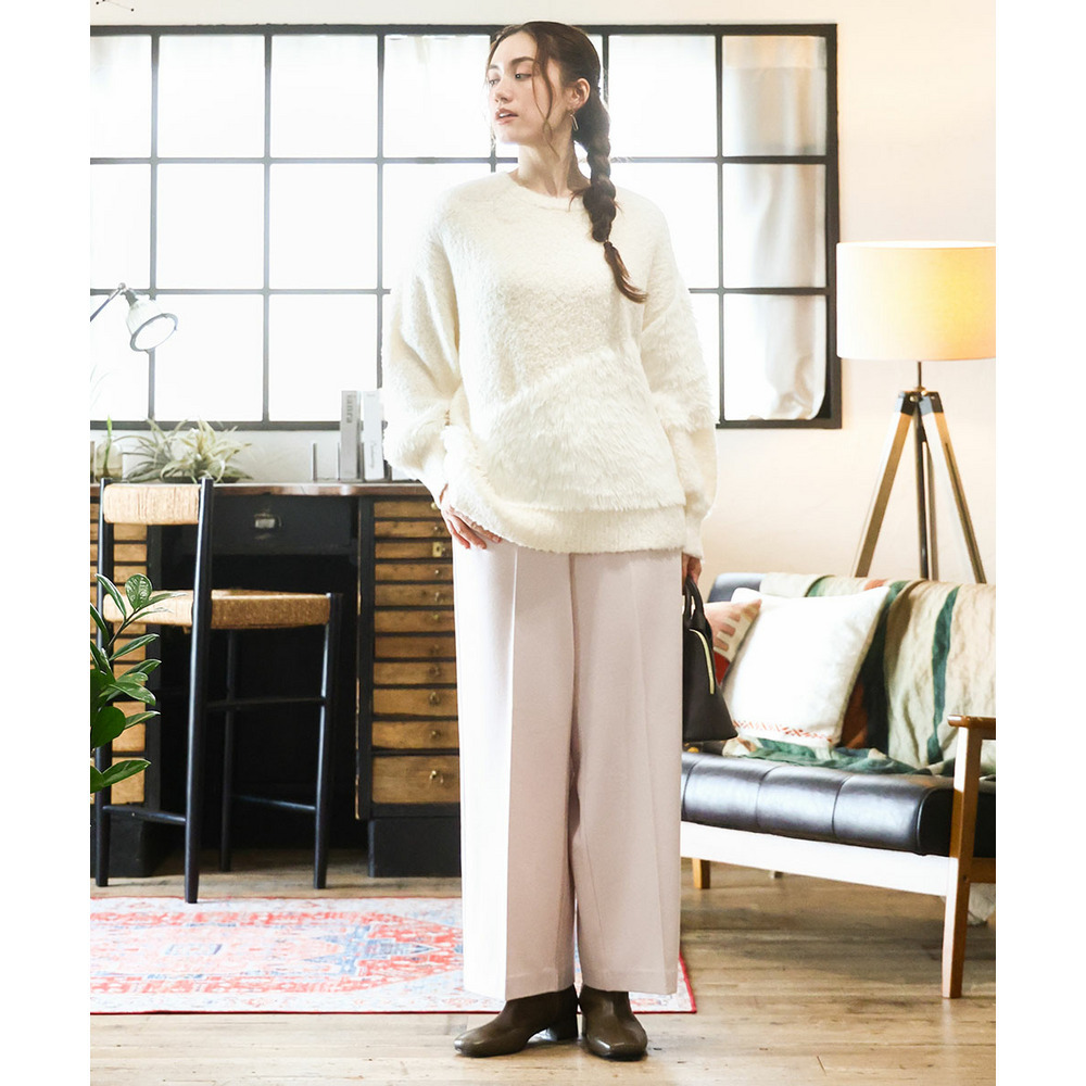 25年冬新作【大きいサイズ/a.v.v×eur3】ブークレーシャギーニット2