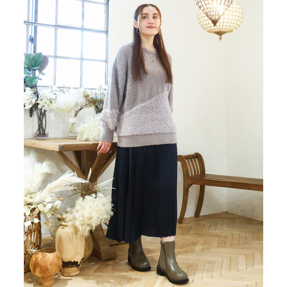 25年冬新作【大きいサイズ/a.v.v×eur3】ブークレーシャギーニット3