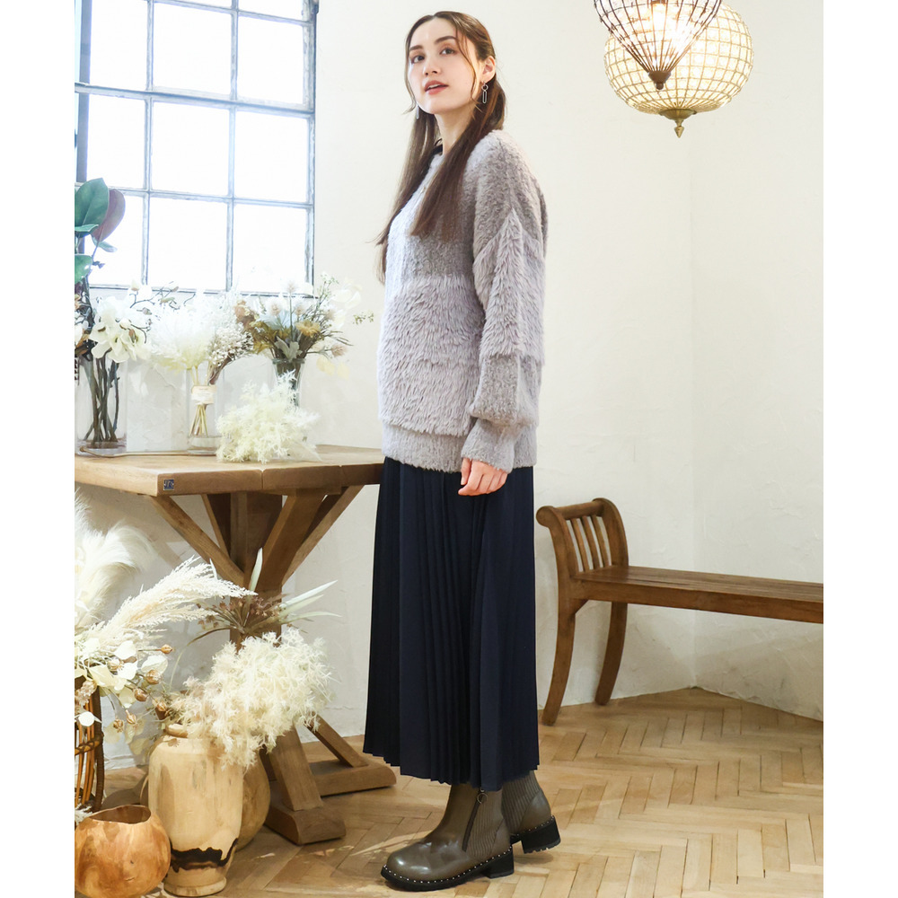 25年冬新作【大きいサイズ/a.v.v×eur3】ブークレーシャギーニット4