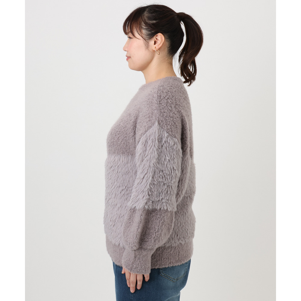 25年冬新作【大きいサイズ/a.v.v×eur3】ブークレーシャギーニット8