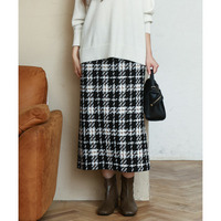 25年冬新作【大きいサイズ/a.v.v×eur3】ツイードタイトスカート