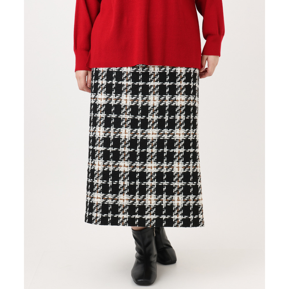 25年冬新作【大きいサイズ/a.v.v×eur3】ツイードタイトスカート21