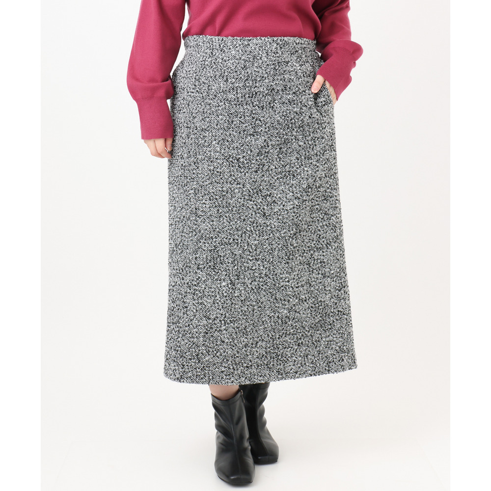 25年冬新作【大きいサイズ/a.v.v×eur3】ツイードタイトスカート5