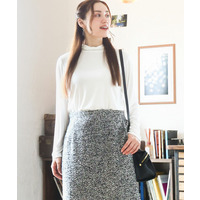 25年冬新作【大きいサイズ】ハイネック長袖カットソー