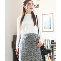 25年冬新作【大きいサイズ】ハイネック長袖カットソー