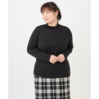 25年冬新作【大きいサイズ】ハイネック長袖カットソー