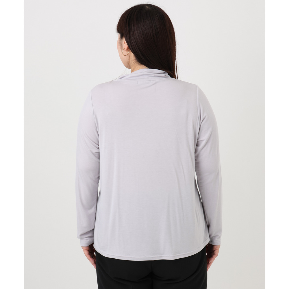 25年冬新作【大きいサイズ】ハイネック長袖カットソー13