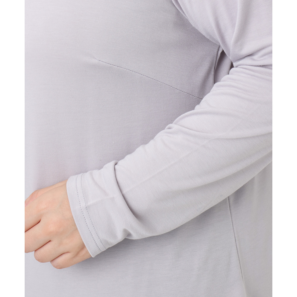 25年冬新作【大きいサイズ】ハイネック長袖カットソー15