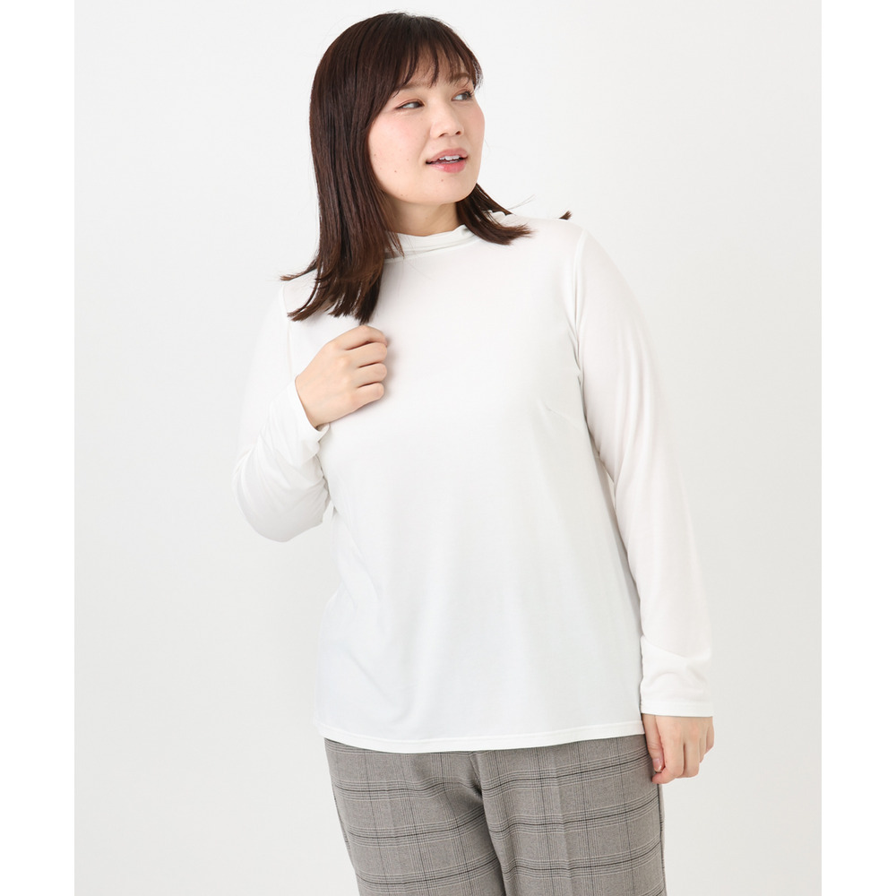 25年冬新作【大きいサイズ】ハイネック長袖カットソー5